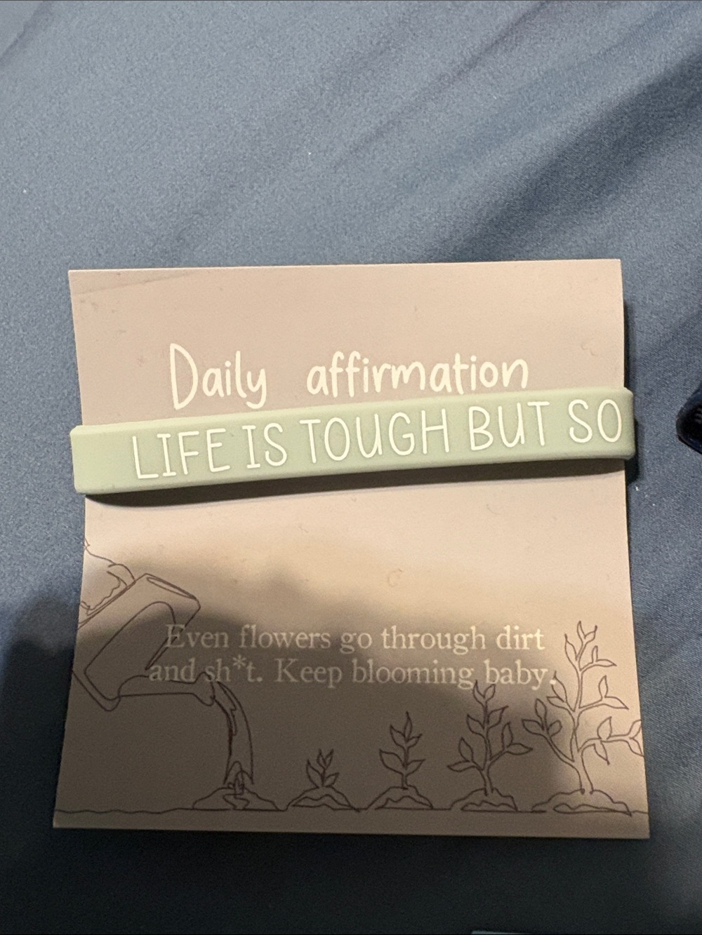 Inspirational bundle with devotional book mark, pen, bracelet, cup and wristlet. - Picture 3 of 13